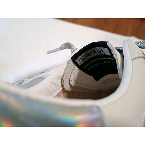 Vintage Havana Jamie Leather Sneaker White, Gray & Silver Stars Women’s 7.5 - Picture 6 of 6